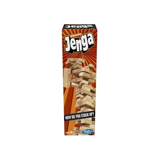 Hasbro Gaming Jenga Junior Game, Original Hardwood Blocks Stacking Tower Game, Toys for Kids Ages 6 and Up, 1 or More Players, Family Game view 2
