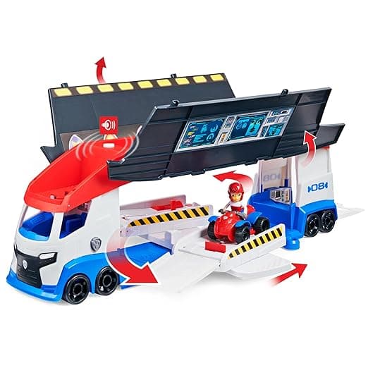 Paw Patrol, Transforming PAW Patroller with Dual Vehicle Launchers, Ryder Action Figure and ATV Toy