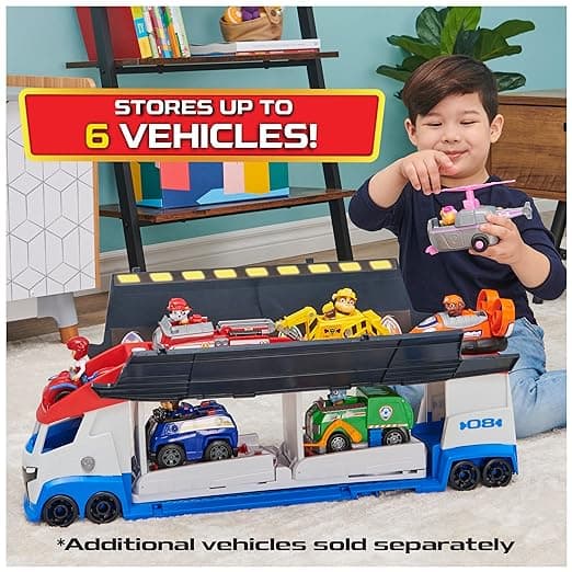 Paw Patrol, Transforming PAW Patroller with Dual Vehicle Launchers, Ryder Action Figure and ATV Toy view 4