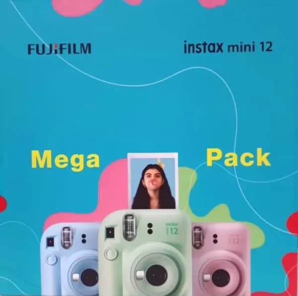 Fujifilm Instax Mini 12 Mega Pack with 40 Shots Instant Camera  (Pink)