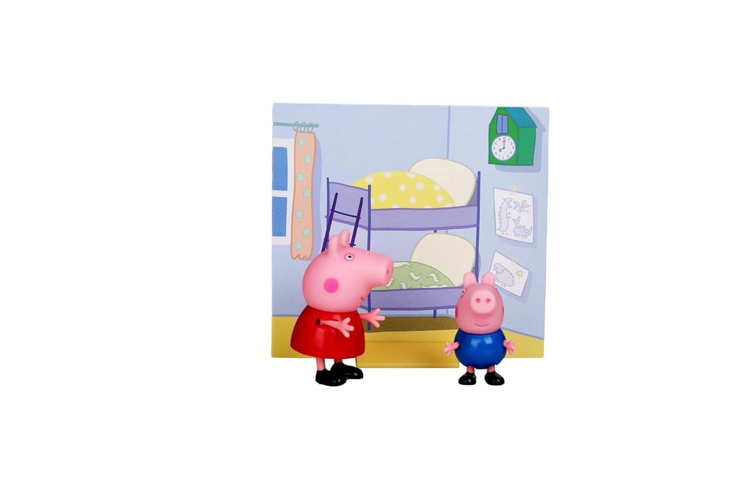 PEPPA PIG and George Twin Figure Fun Pack with Two Poseable Figures and a Scene Card
