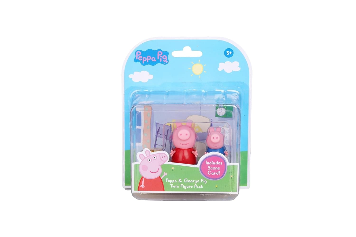 PEPPA PIG and George Twin Figure Fun Pack with Two Poseable Figures and a Scene Card view 2