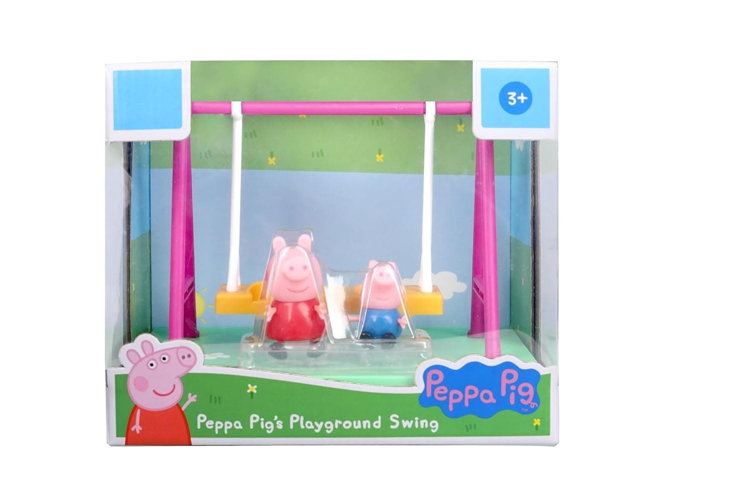 PEPPA PIG Playground Swing Themed Preschool Toy and George, Includes 2 poseable Figures view 2