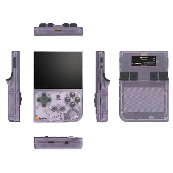 Sameo SG9000 RG35XX Handheld Retro Game Console (Transparent Purple)