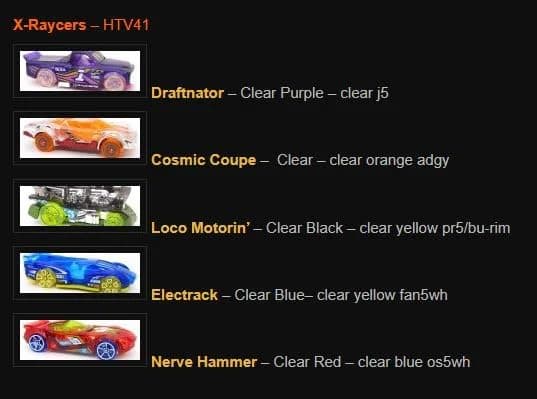 Hot Wheels Car 2024  X-RAYCERS 5 Pack