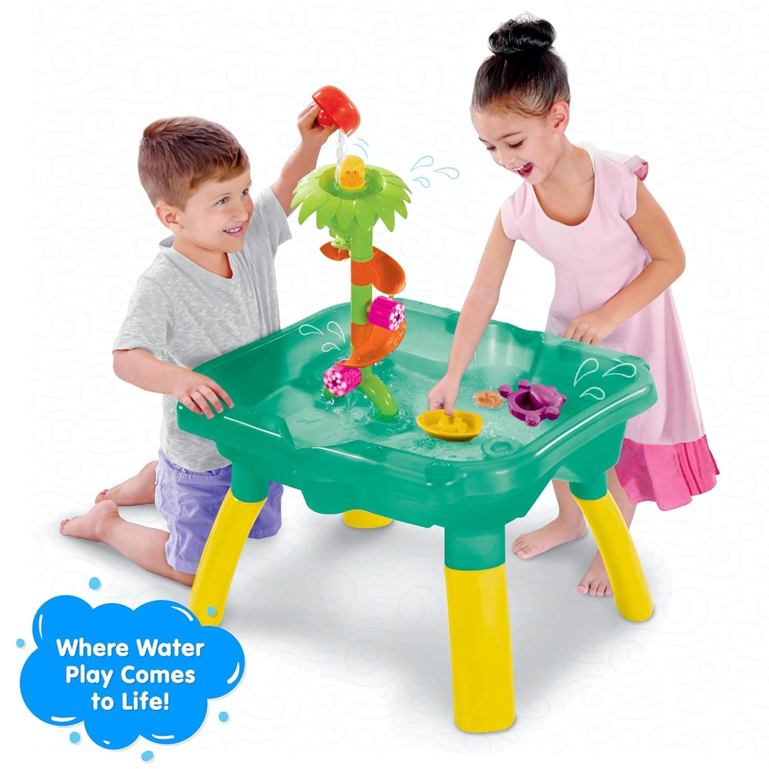 Funskool Kid Giggles Splash N Fun Water Play Table, 10 Accessories for Water Fun Play, Ideal for Pre-Schoolers, Multi-Colour. view 2