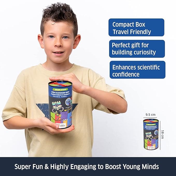 Chalk and Chuckles Smart Sticks-Stem Scavenger Hunt Game for Kids Age 8-10-12-14 Years, Gift for Boys and Girls 8-12 Year Old, Science Toys view 5