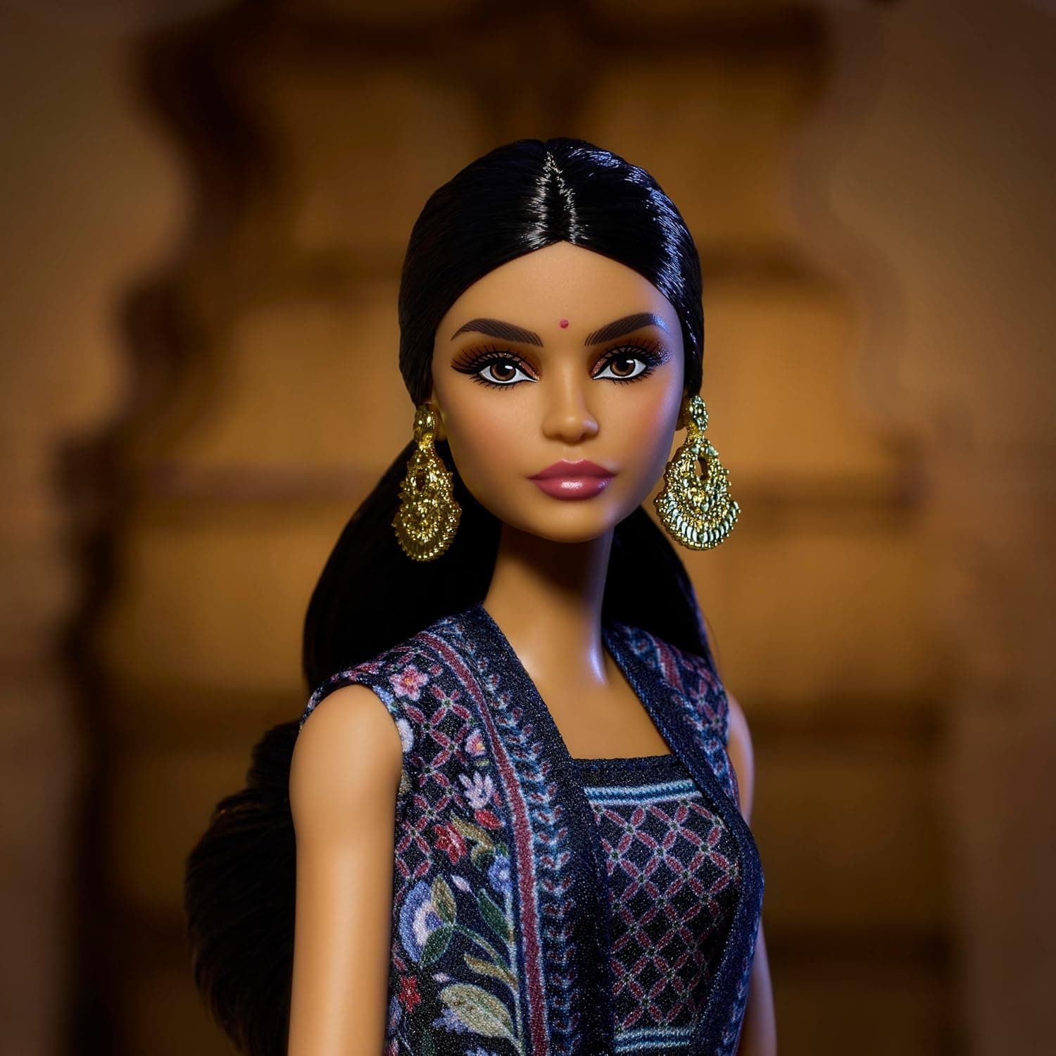 Barbie Diwali Doll by Anita Dongre Wearing Festival of Lights Look, Holiday Collectible with Doll Stand & Certificate of Authenticity view 2