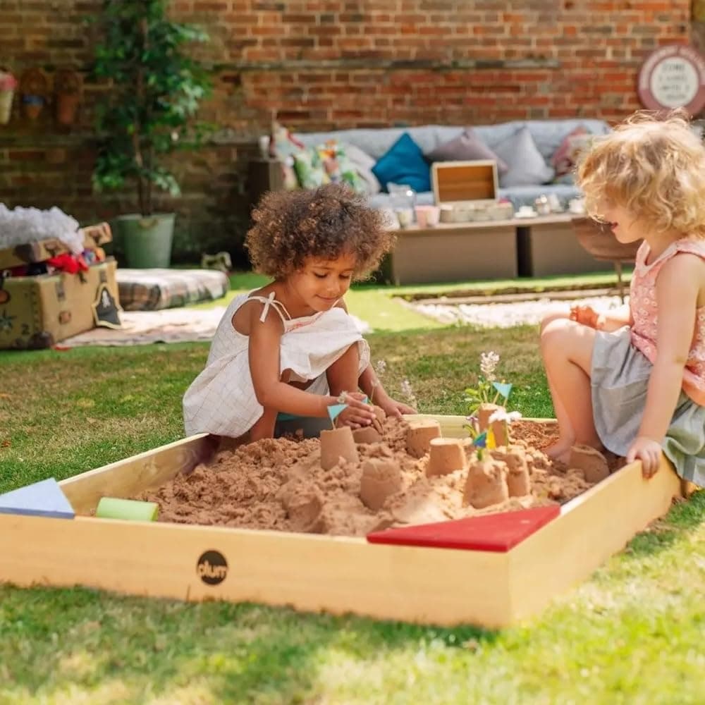 PLUM JR WOODEN SANDPIT W COLOR SEATS view 2