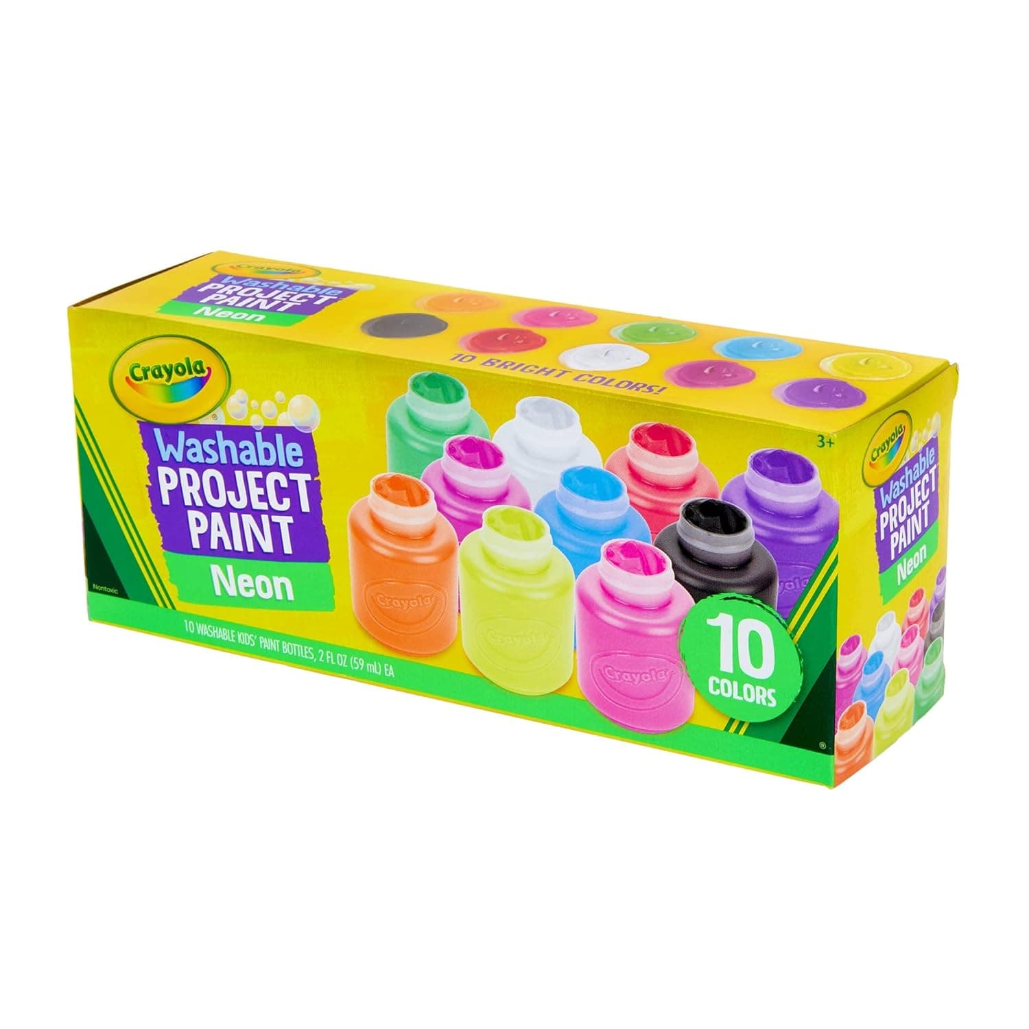 Washable Neon Paint, 10 Count view 2