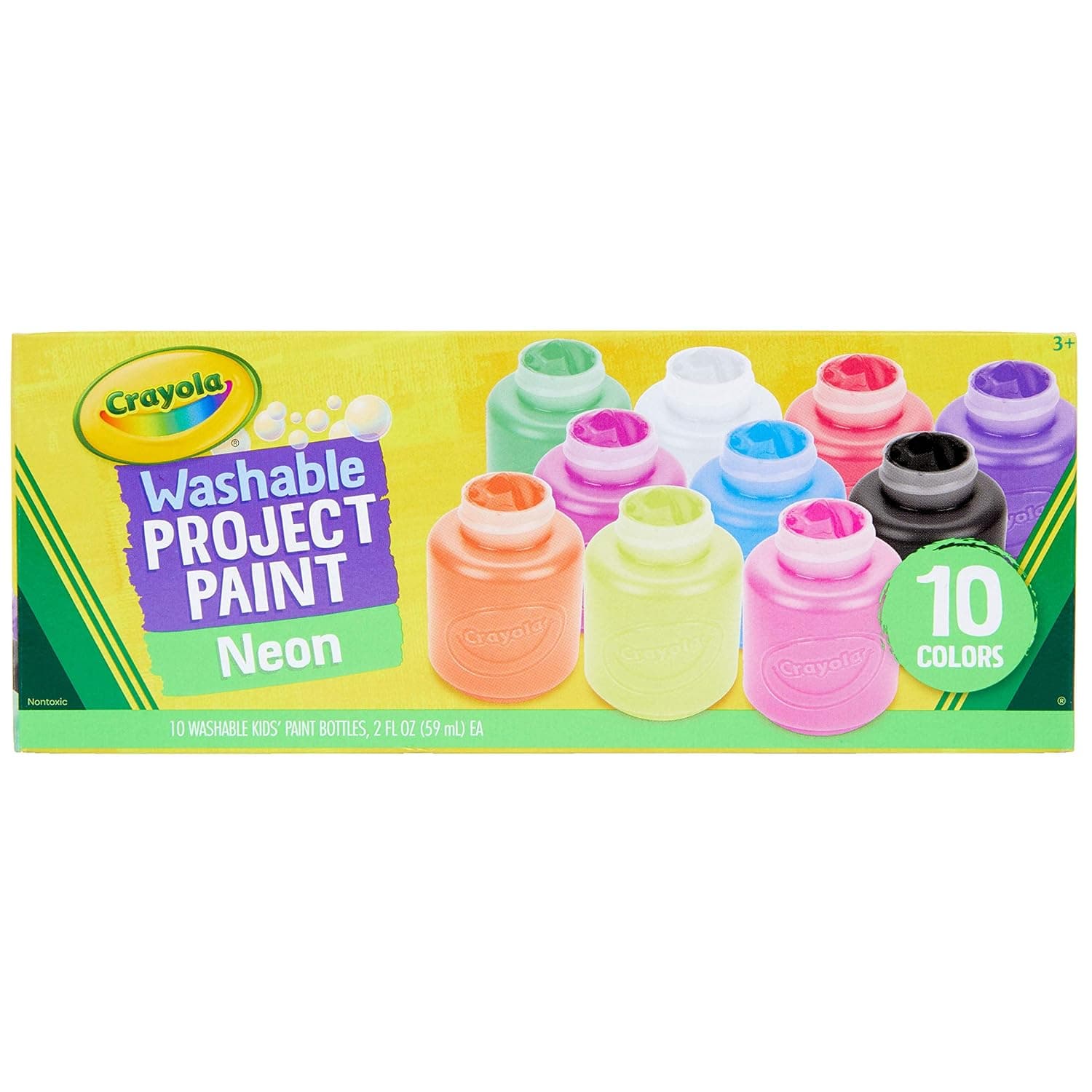Washable Neon Paint, 10 Count view 3