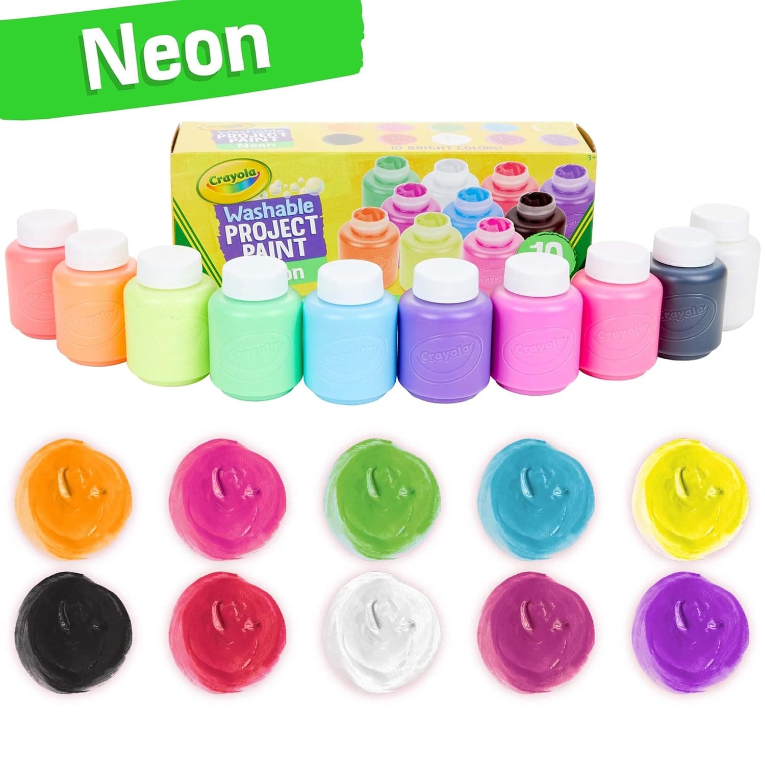 Washable Neon Paint, 10 Count view 5