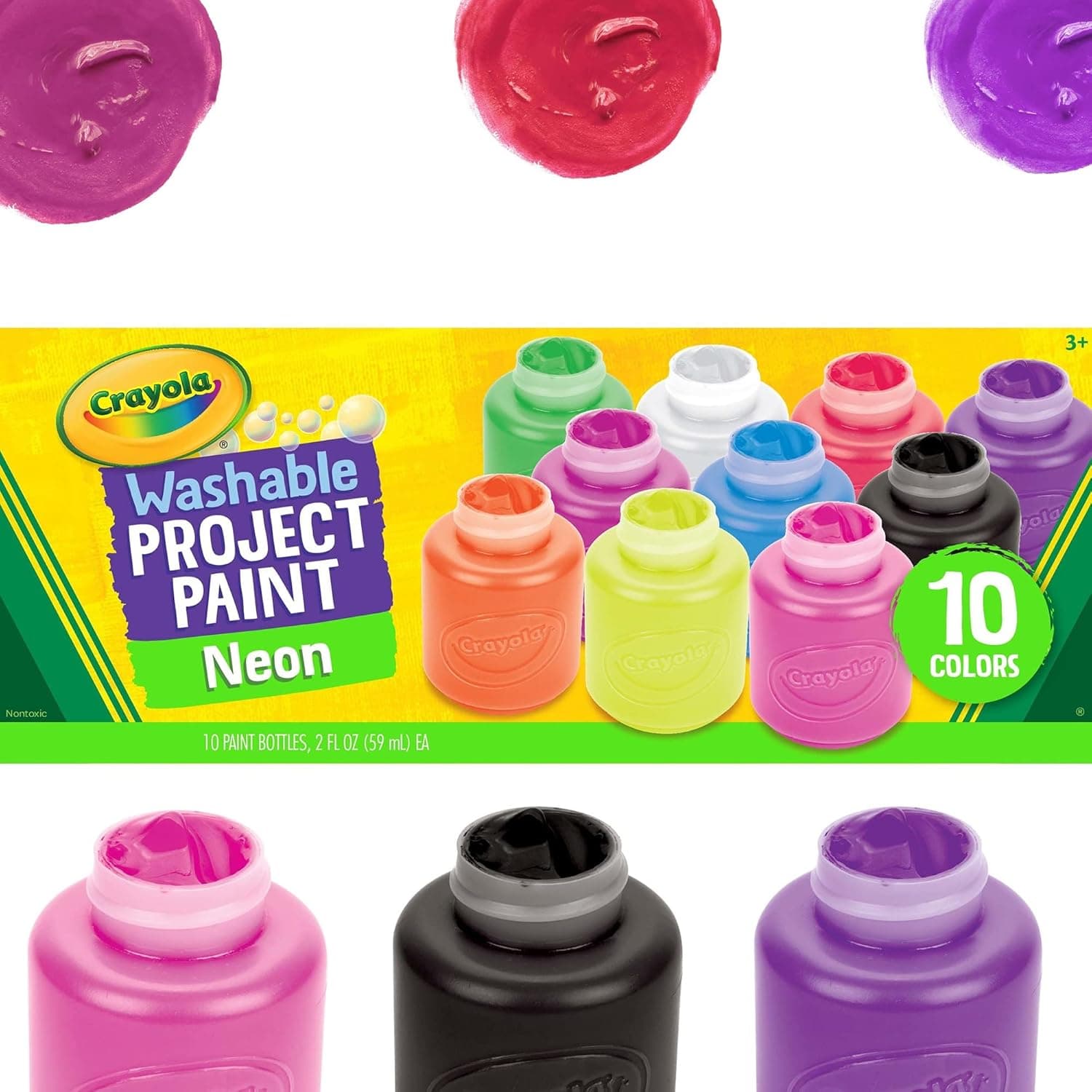 Washable Neon Paint, 10 Count view 7