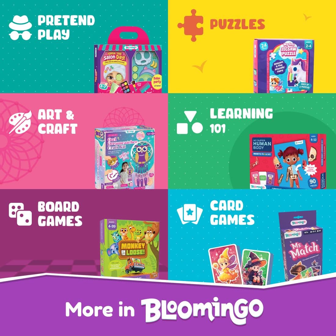 Bloomingo Art & Craft Kit - Unicorn Sling Bag: Fun Arts & Crafts Kit for Kids; Design Your Own Magical Unicorn Bag view 6
