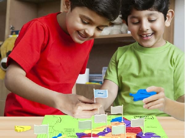 Imagimake Mapology India with State Capitals - Educational Toy and Learning Aid for Boys and Girls - India Map Puzzle - Jigsaw Puzzle, 25 Pieces, Kids view 2