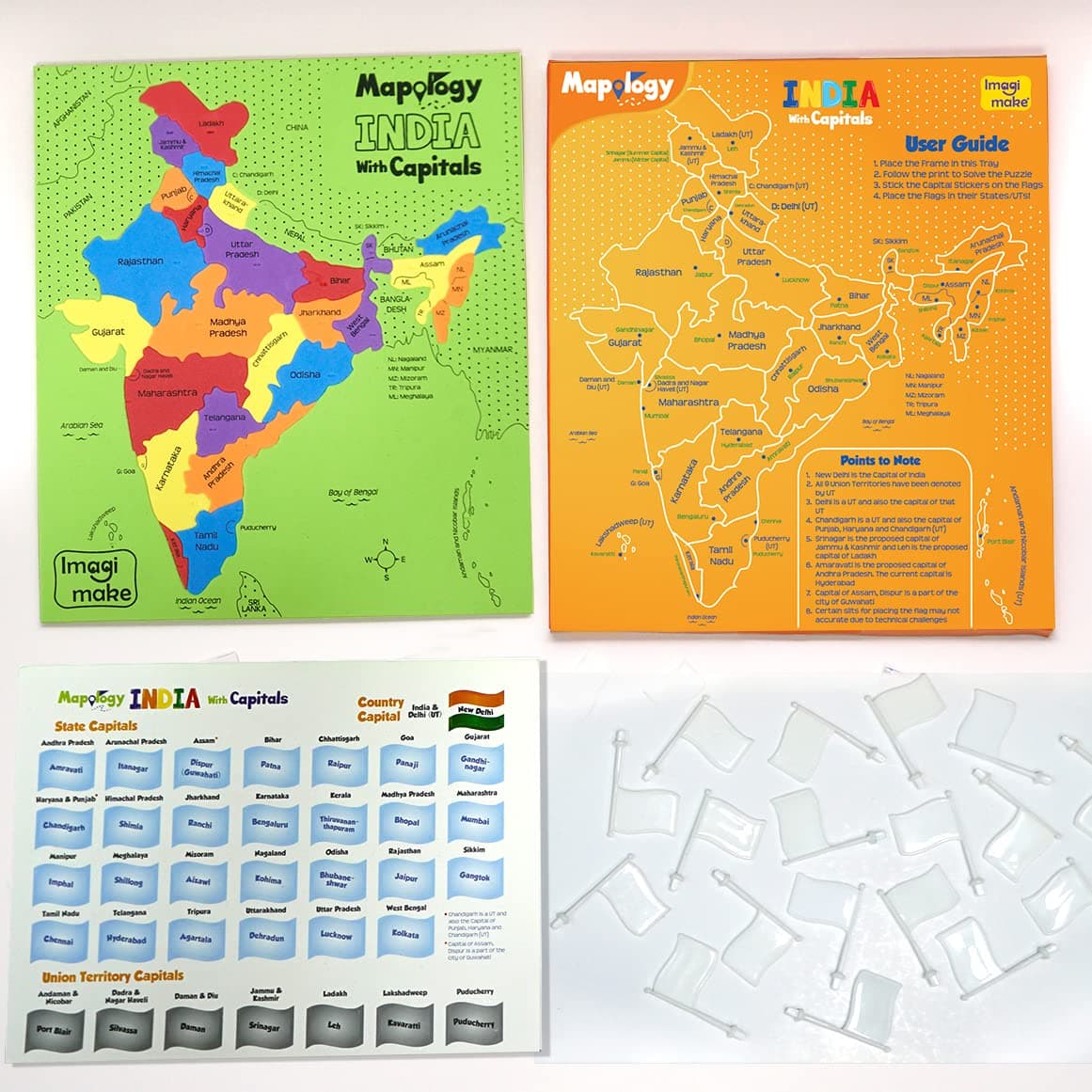 Imagimake Mapology India with State Capitals - Educational Toy and Learning Aid for Boys and Girls - India Map Puzzle - Jigsaw Puzzle, 25 Pieces, Kids view 7