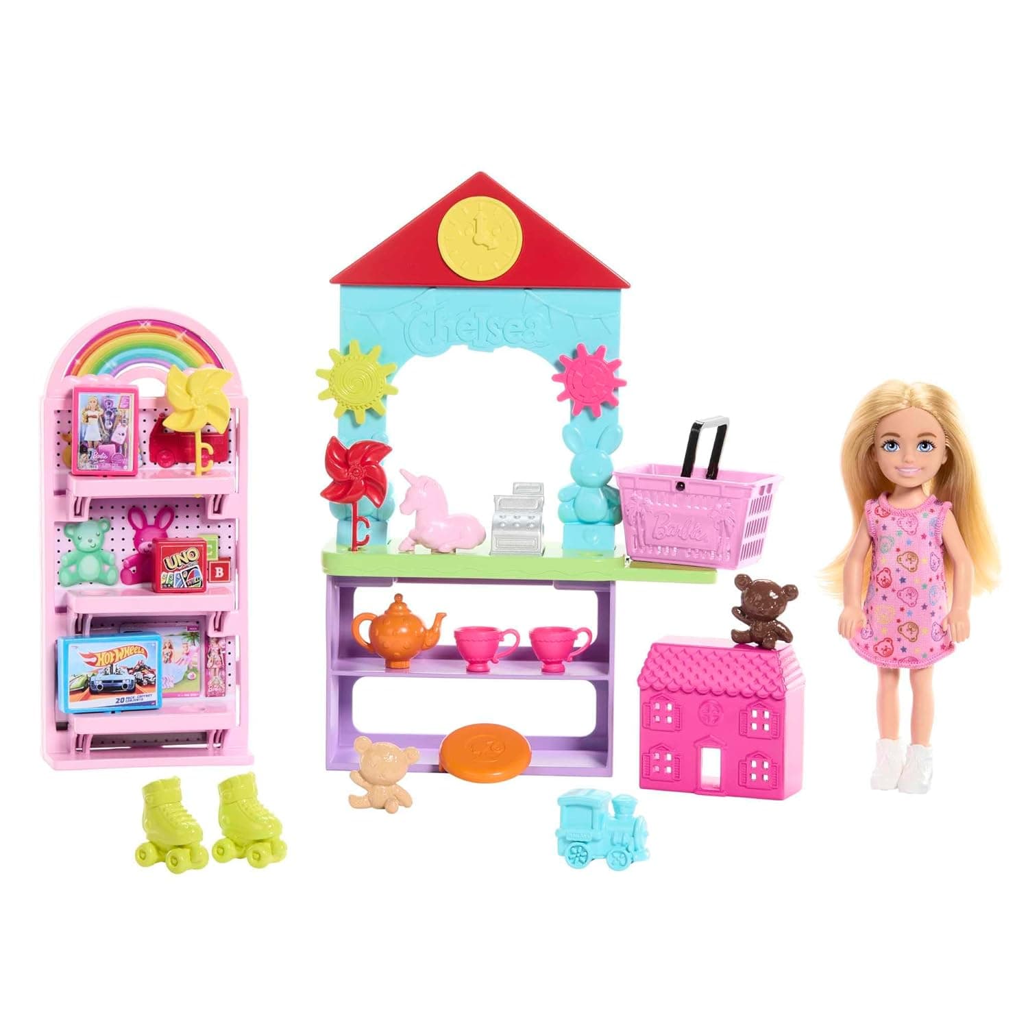 Barbie Chelsea Can Be… Toy Store Playset with Small Blonde Doll, Counter & Display Furniture & 15 Accessories, Like Mini Toys view 4
