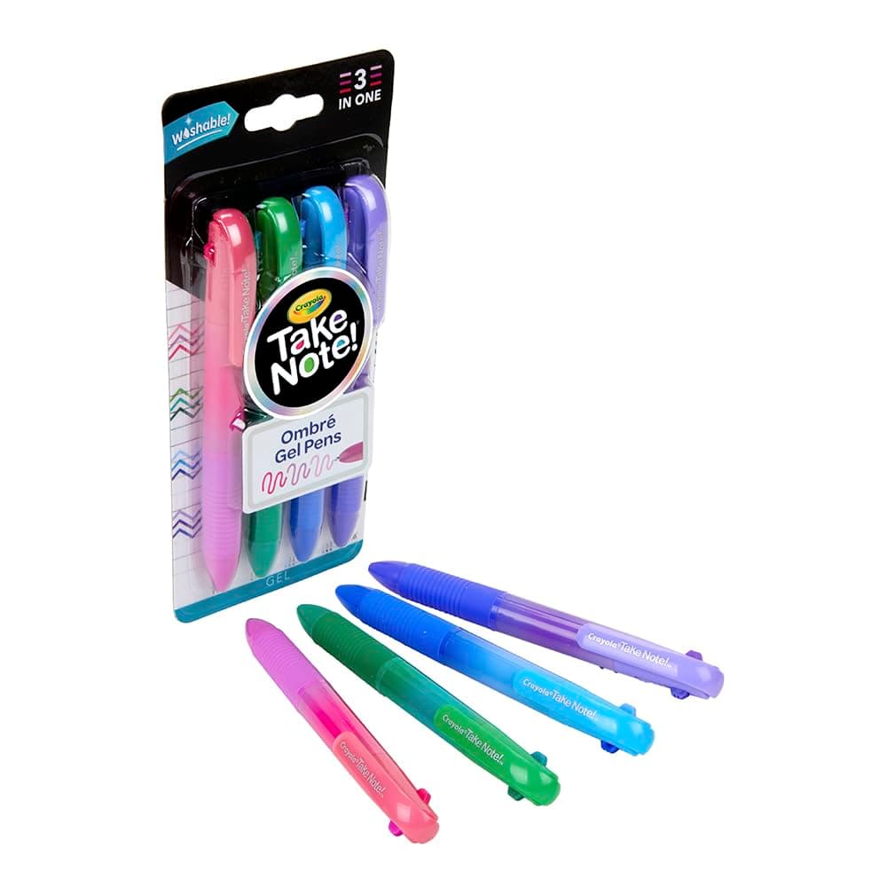 Crayola Washable Gel Pen Set, 3 Shades in 1 Pen, Office & School Supplies, 4 Count view 2
