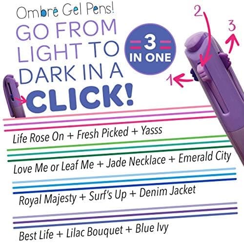 Crayola Washable Gel Pen Set, 3 Shades in 1 Pen, Office & School Supplies, 4 Count view 5