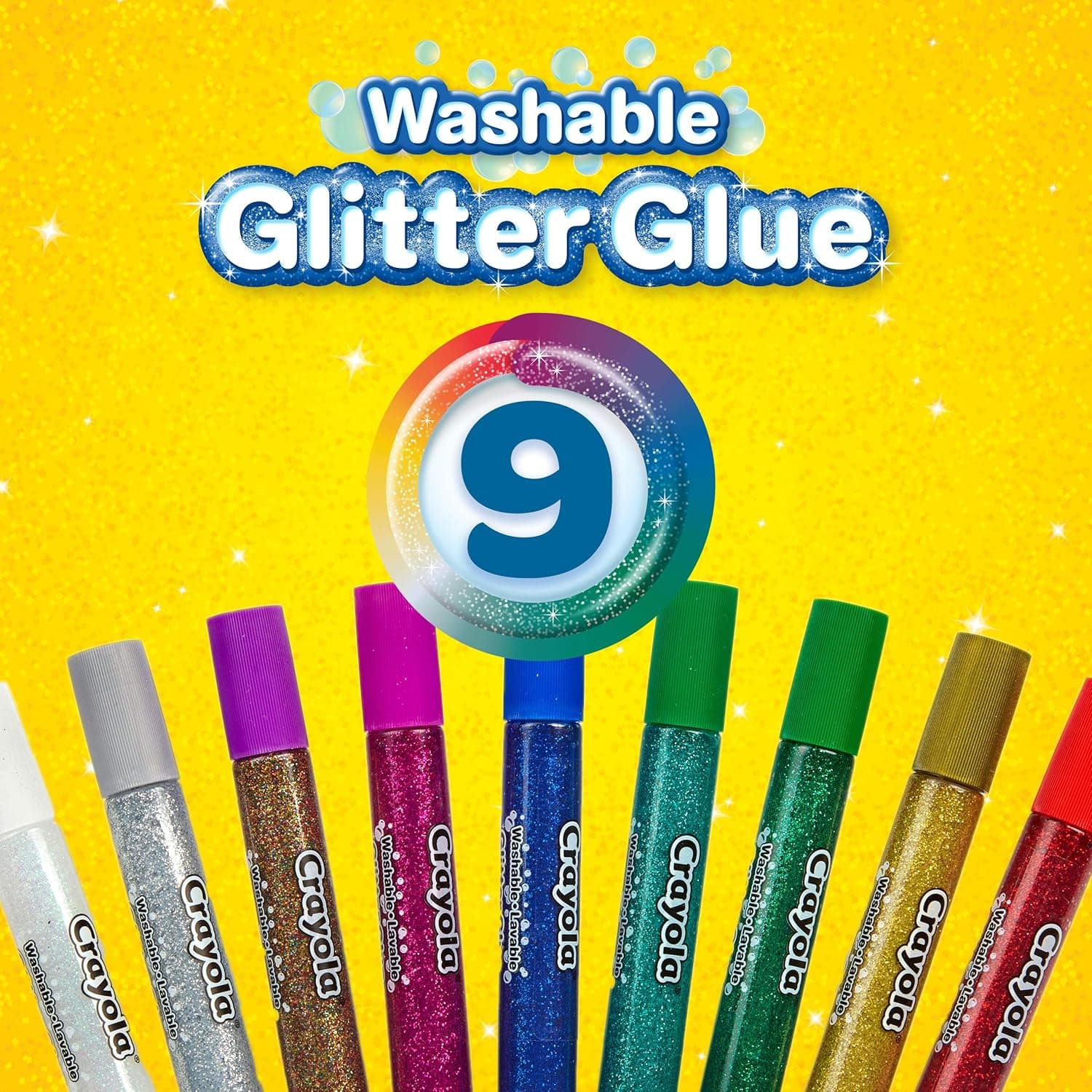 Bold Washable Glitter Glue 9 ct. view 4