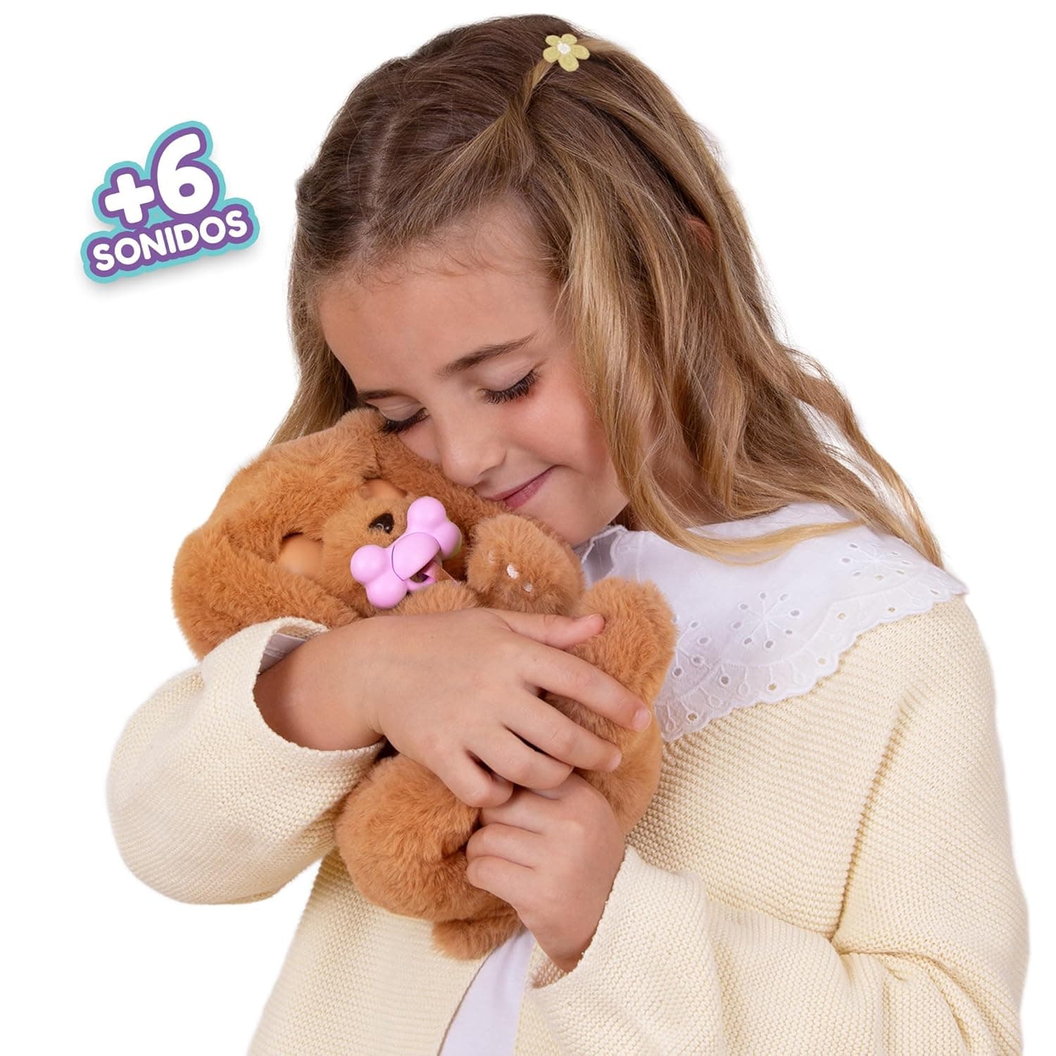 Baby Paws Cocker Spaniel Puppy Toy with Swaddle Bag| Scan QR Code for More Interactive Roleplay, Pretend Play Toy|That Make 5 Adorable Sounds Kids Toys for Ages 4+|Birthday Gift for Pet Lovers -22 cm view 5