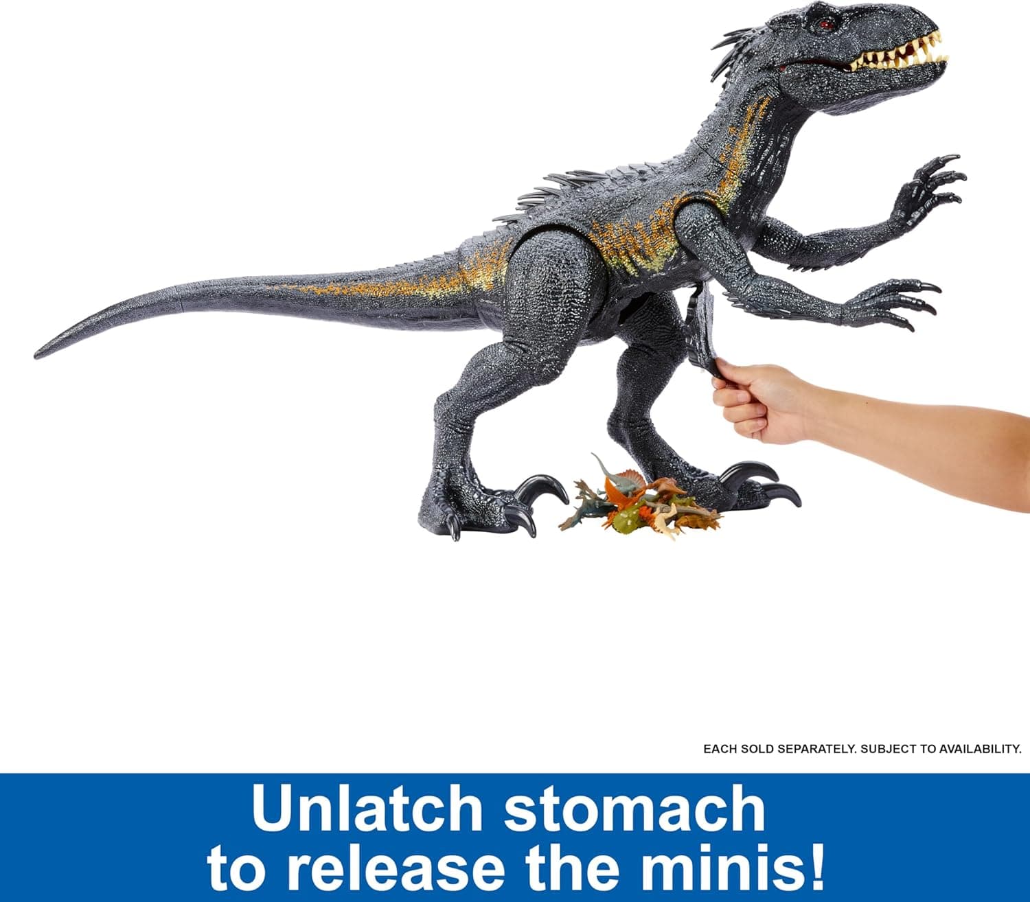Mattel Jurassic World: Fallen Kingdom Dinosaur Action Figure, Large Indoraptor Dino Toy with Eating Feature, 3 Feet view 5