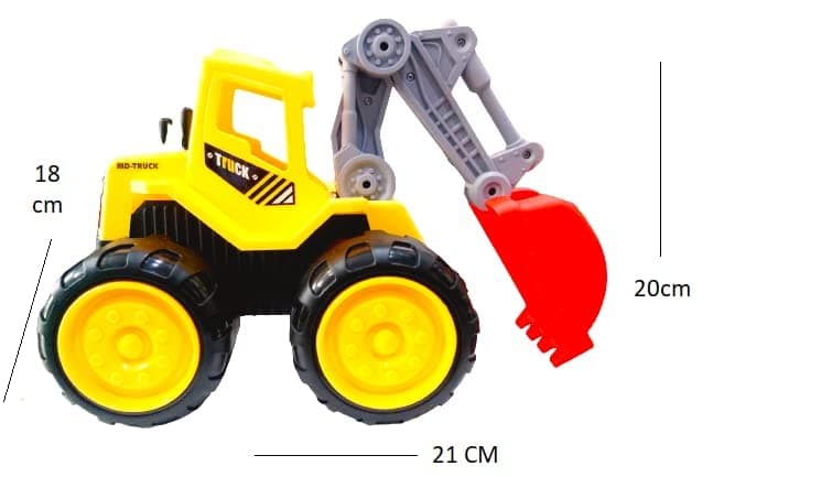 Free Wheel Excavator Truck Toy 25 CM Construction Digger Truck Toy for Kids Multicolour view 3