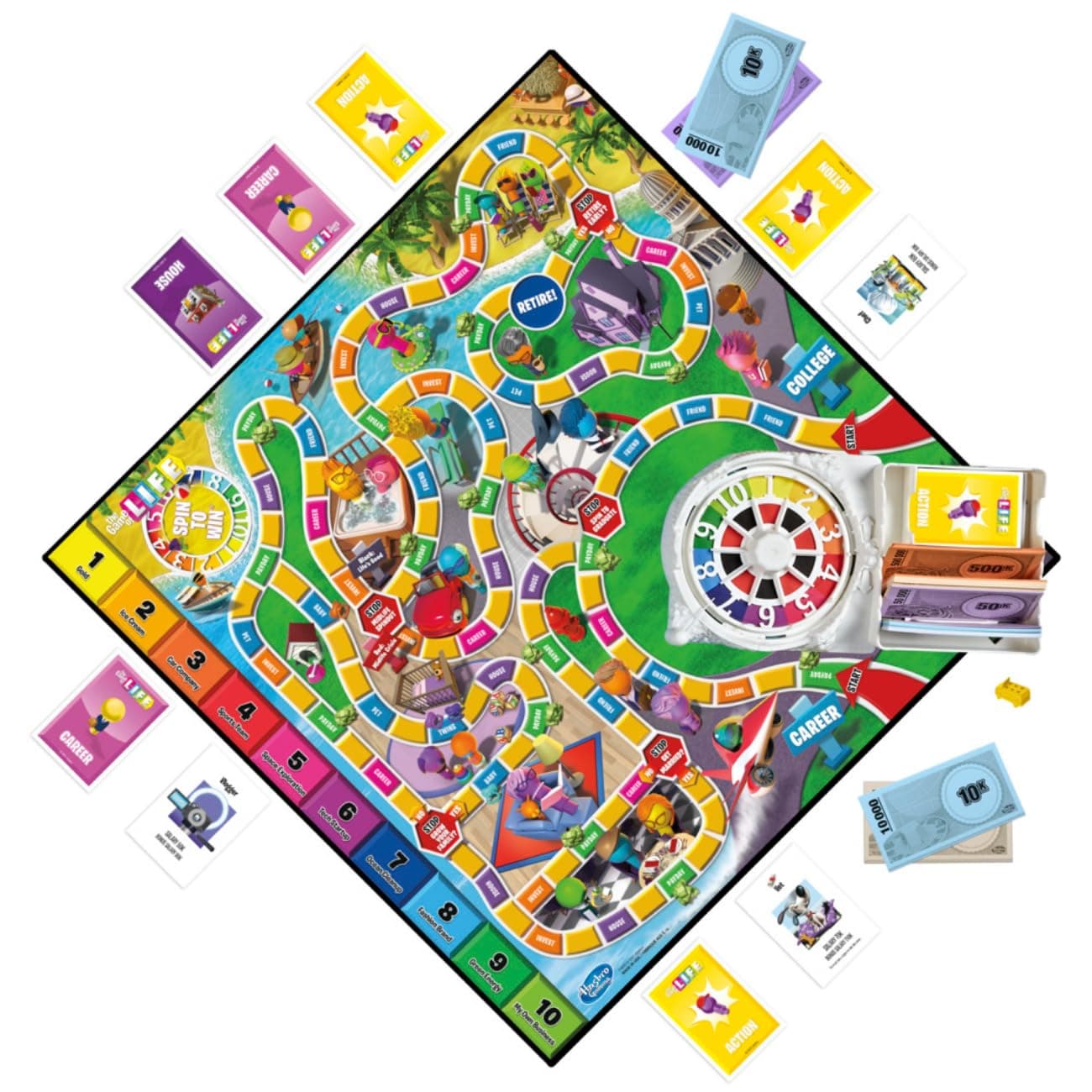 Hasbro Gaming - The Game of Life Board Game, Fun Board Game for Families and Kids, Board Game view 2