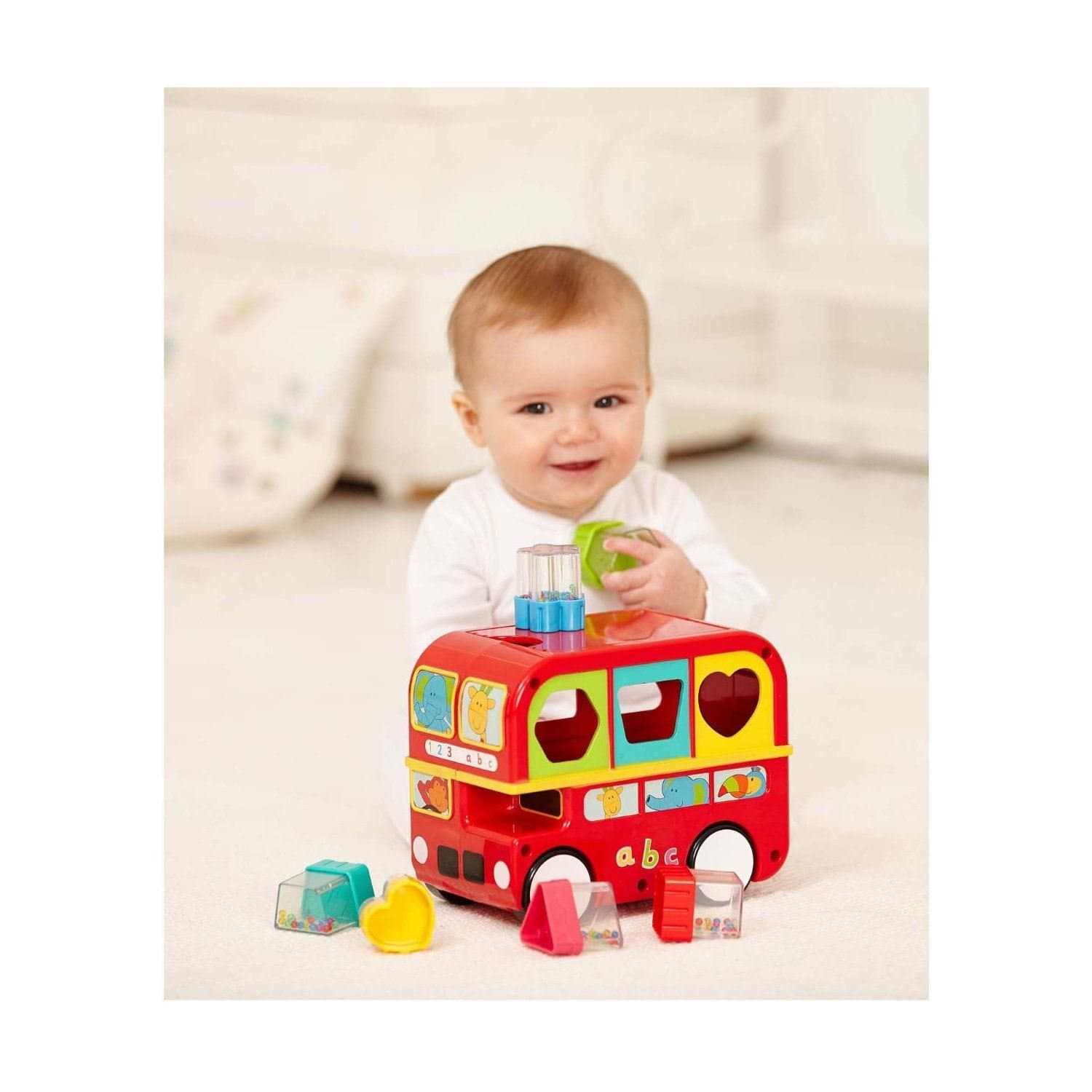 ELC - Shape Sorting Bus, Educational Push Along Toy with Blocks
