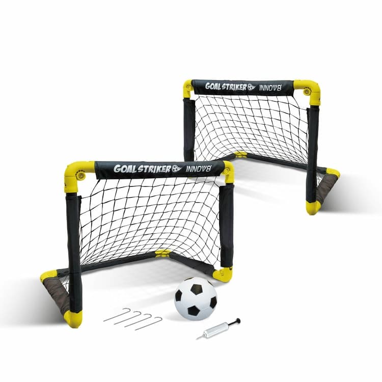 Folding Double Mini Soccer Goal Set 65908