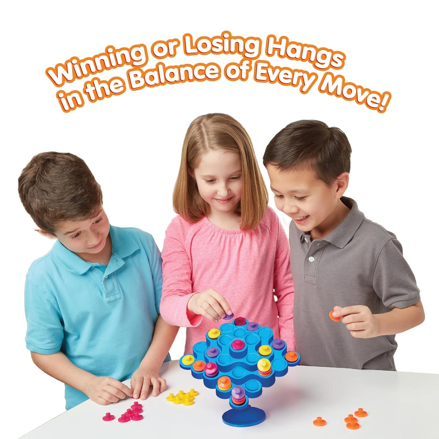 Funskool Games Topple, Strategy balancing and skill game, Stack 5 in a row, For Kids & Family, 2 - 4 players, Ages 6 and above view 3