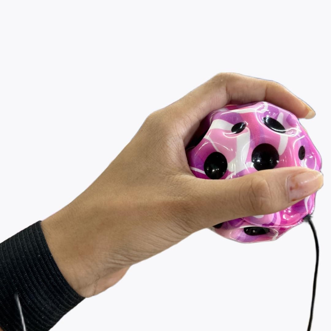 Moon Ball  Super High Bounce & Pop Sounds  Easy Grip Rebound Ball with Wrist Band  Random Color Pack of 1 view 3