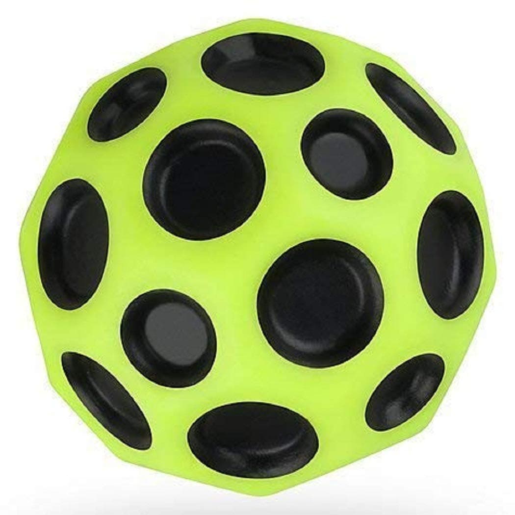 Moon Ball  Super High Bounce & Pop Sounds  Easy Grip Rebound Ball with Wrist Band  Random Color Pack of 1 view 5