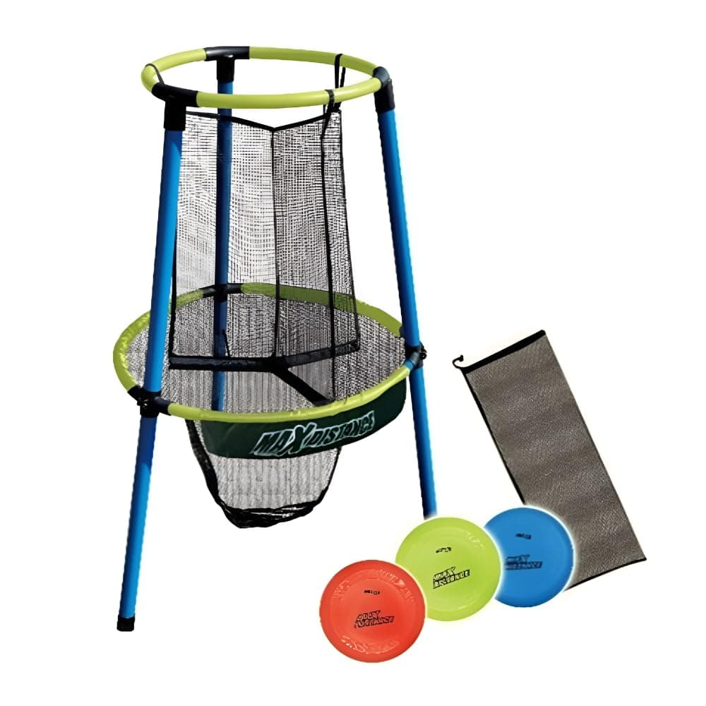 Innov8 Indoor and Outdoor Sports Equipment, New (Playwell Innov8 Frisbee Golf Set, 54 x 54 x 90 cm Goal Basket with 3 Coloured Discs, Outdoor Game for Ages 5+)