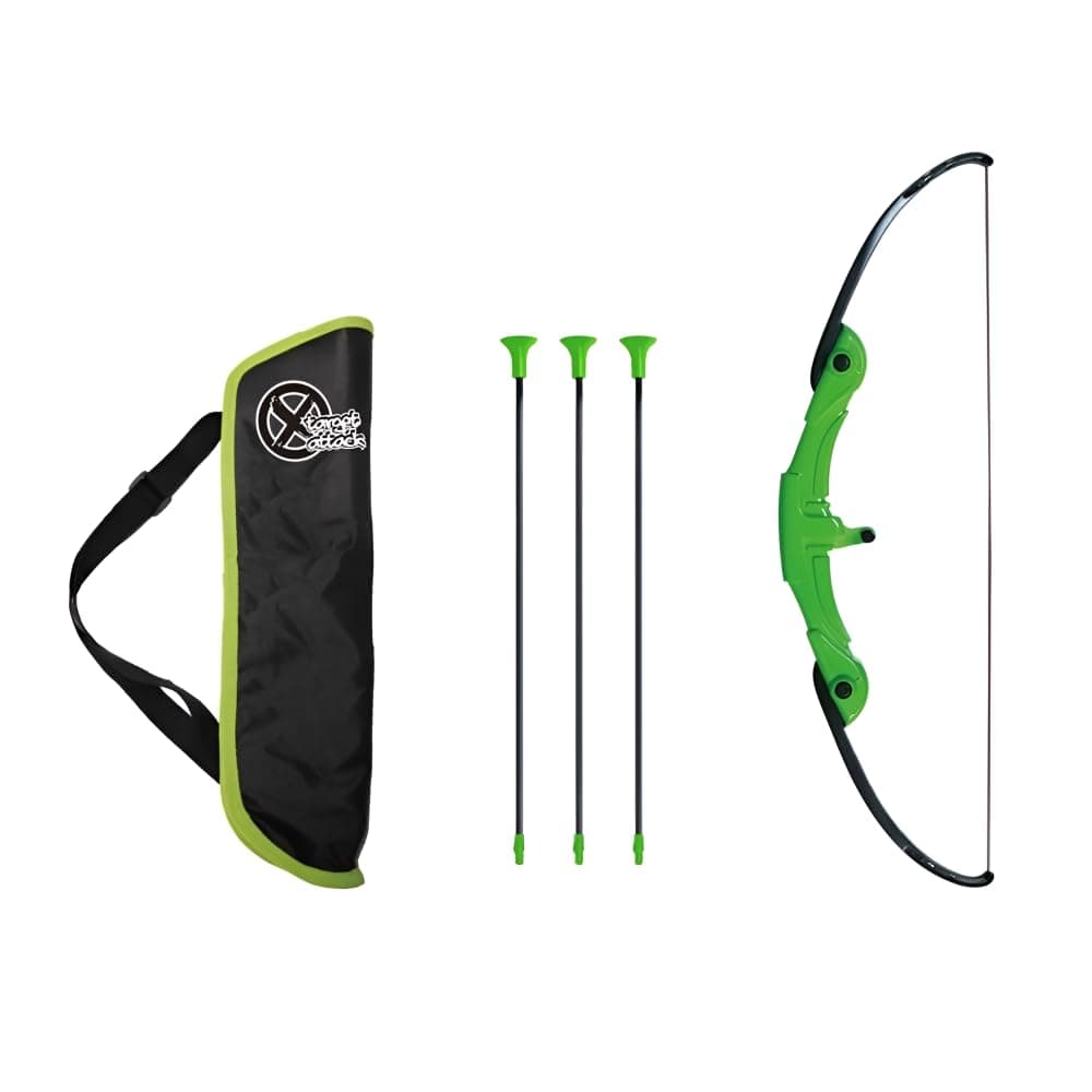 Playwell Innov8 Kids Archery Set with Target Stand, Adjustable Bow, 3 Arrows and Carry Bag, Green and Orange view 2