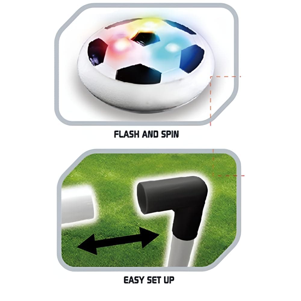Innov8 Air Soccer Goalpost | Portable Training Net | Slide on Any Smooth Surface | Ages 5+ | Battery Operated with LED Lights | Quick Setup | Durable view 2