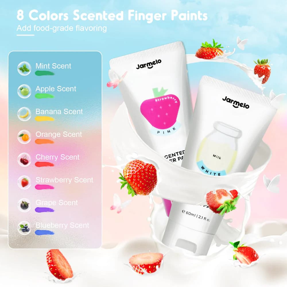 Jar Melo Scented Finger Paint-8 colors view 2