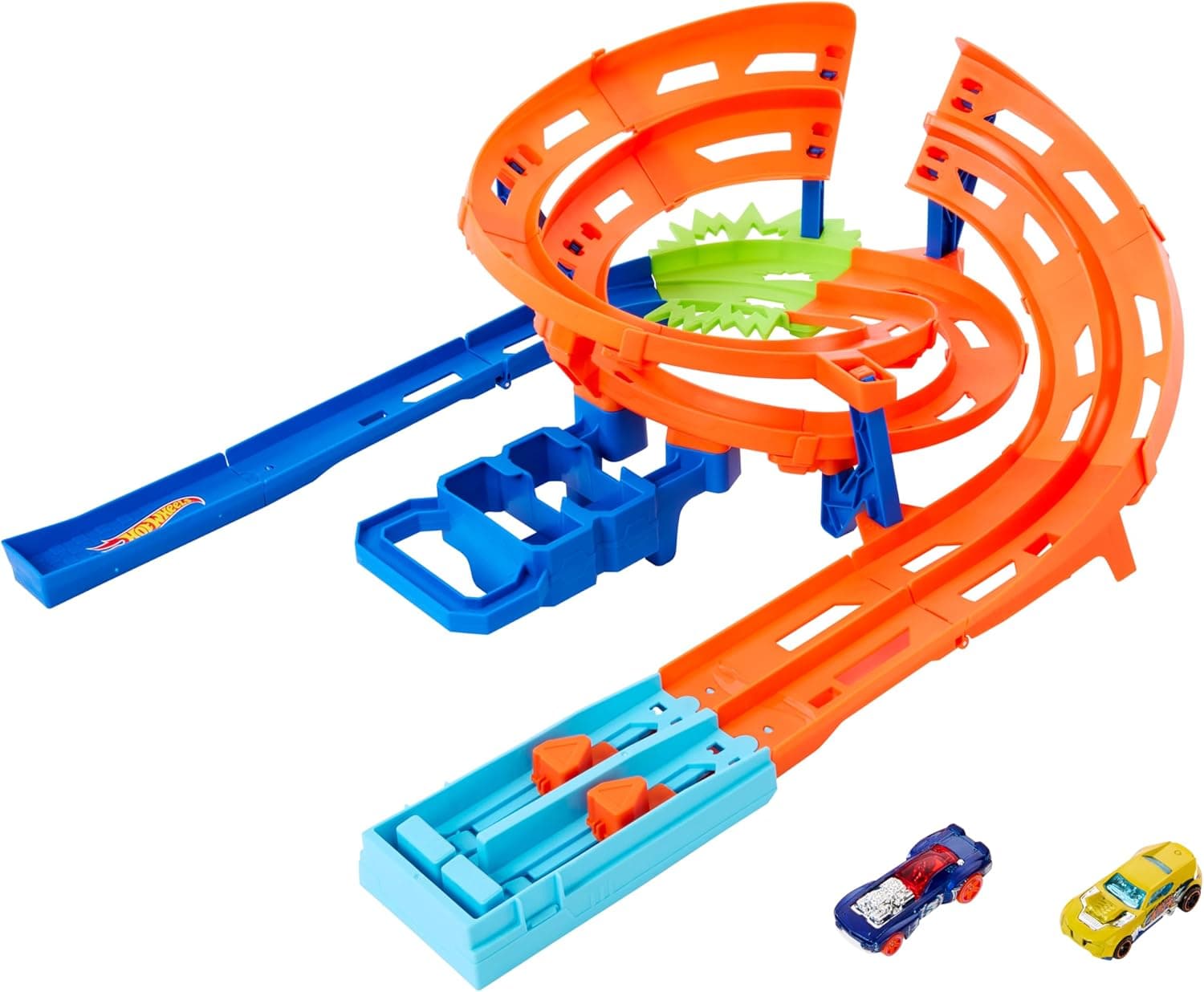 Hot Wheels Whip Around Raceway, 2 Toy Cars in 1:64 Scale, Storage view 5