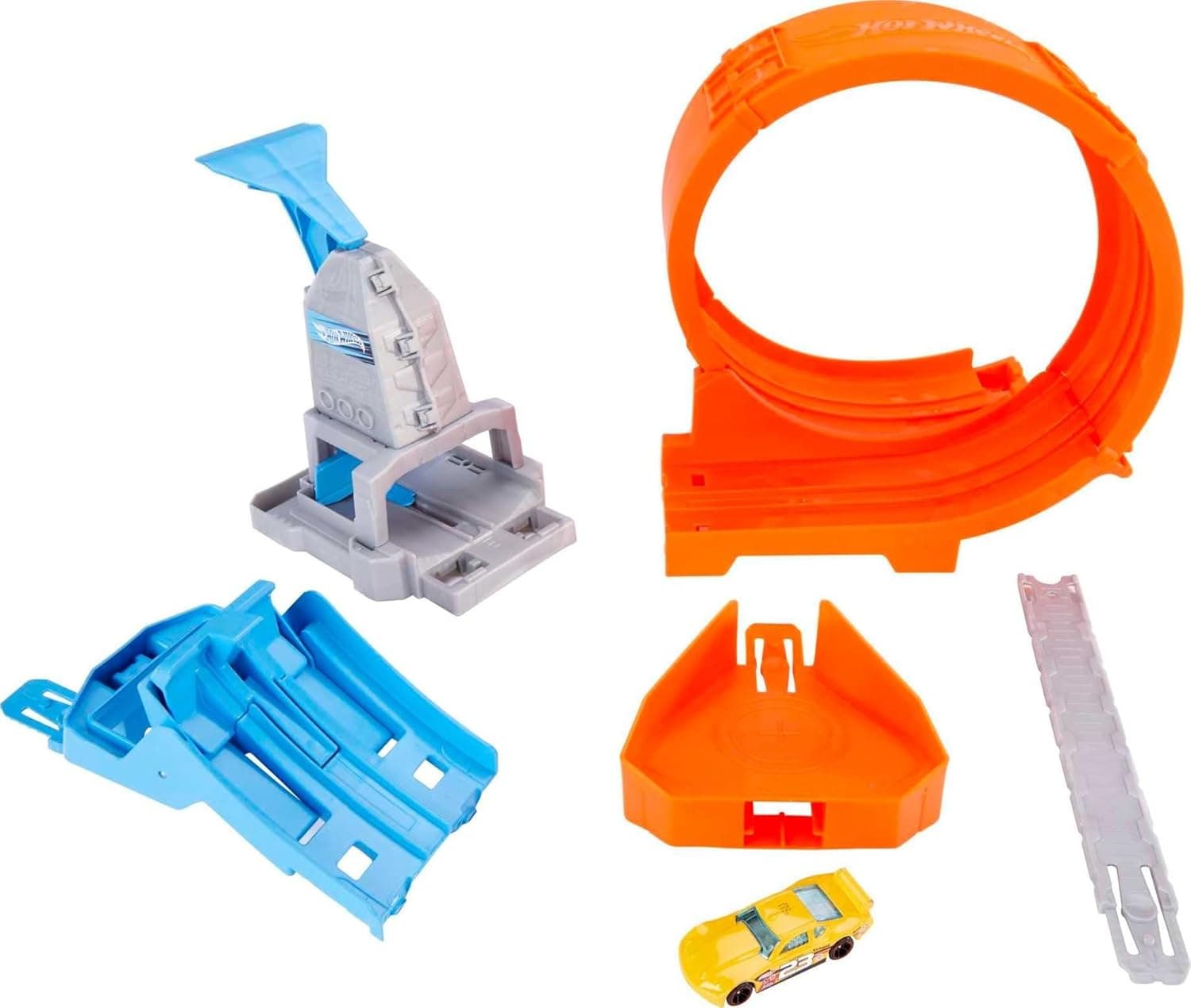 Hot Wheels® Loop Stunt Champion™ Track Set with Dual-Track Loop, Dual Launch, Spring Ramp & 1 Car for Kids 4 Years Old & Older view 3