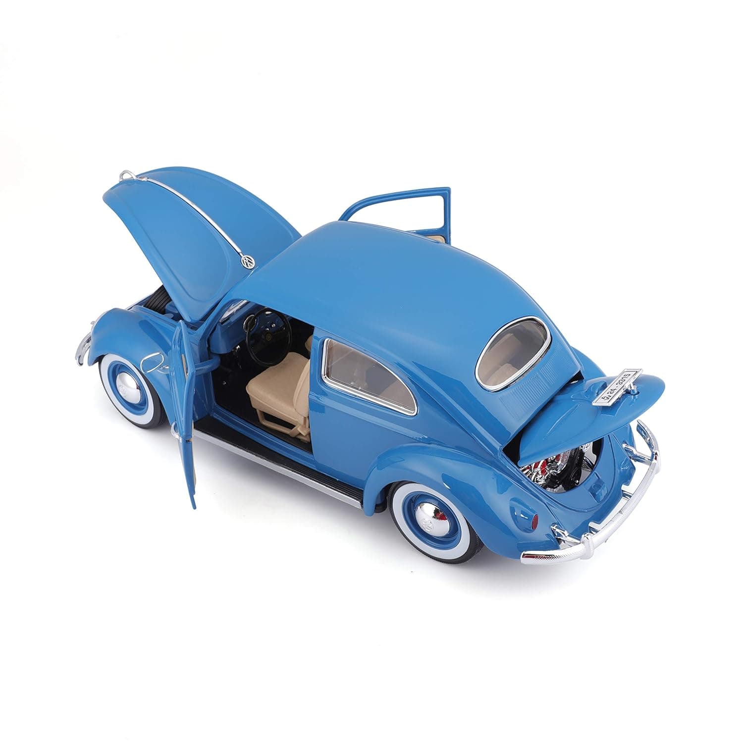 Bburago Die-Cast 1: 18 Scale VW Kafer Beetle (1955) (Blue) view 3