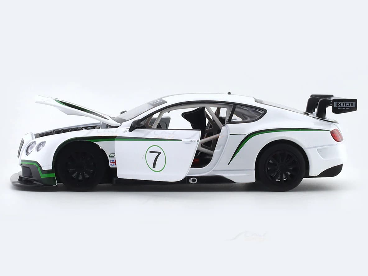 Bentley Continental GT3 white 1:24 MSZ licensed diecast Scale Model car collectible view 6
