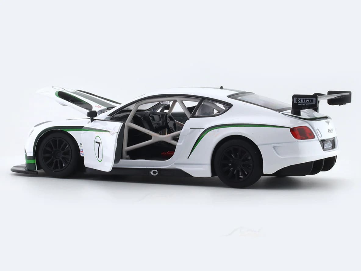 Bentley Continental GT3 white 1:24 MSZ licensed diecast Scale Model car collectible view 7