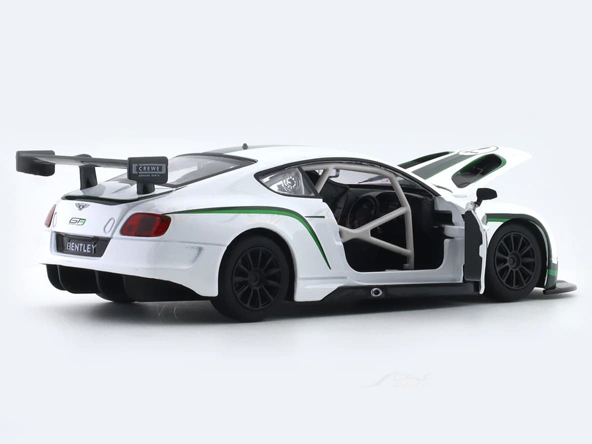 Bentley Continental GT3 white 1:24 MSZ licensed diecast Scale Model car collectible view 8