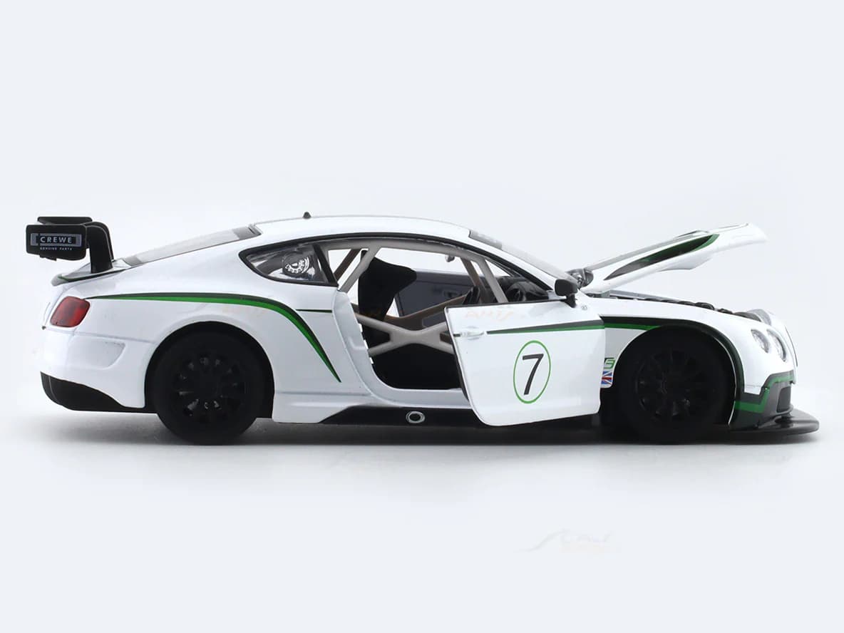 Bentley Continental GT3 white 1:24 MSZ licensed diecast Scale Model car collectible view 9