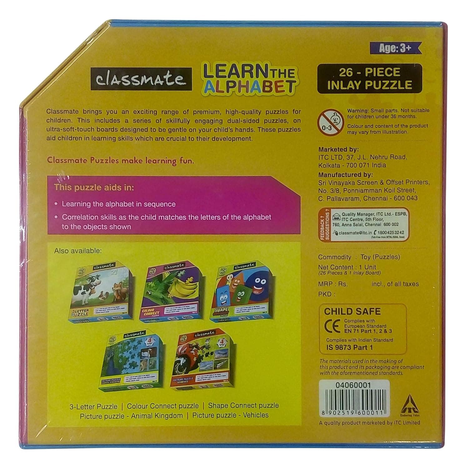 Classmate Learn The Alphabet Puzzle, Multi Color view 2