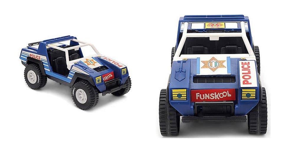 Funskool Police Jeep, Multicolour Push and Go Vehicle, Develops Hand-Eye Coordination, 12 Months & Above, Infant and Preschool Toys