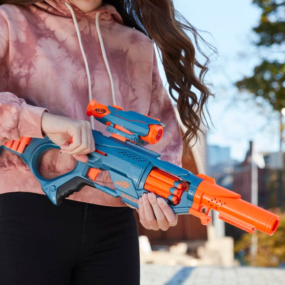Nerf Elite 2.0 Eaglepoint RD-8 Toy Blaster, 16 Nerf Darts, Fun Toy for Kids Teens and Adults, Outdoor Toy for Boys, Birthday Gift Toy for Kids Ages 8+ view 2