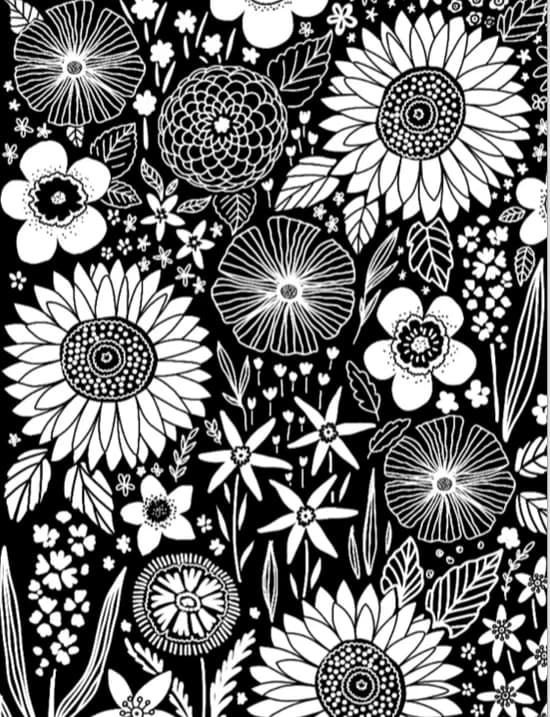 Creative Pages Neon Coloring Kit Bold Botanicals view 2