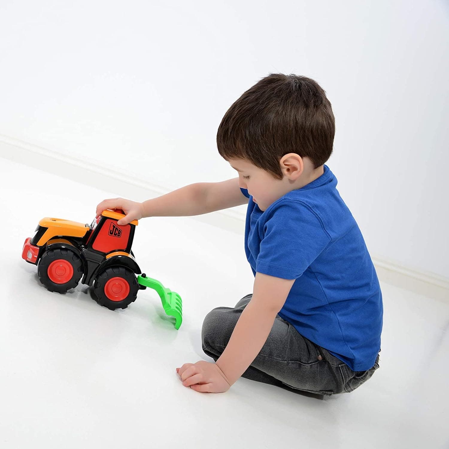 JCB Freddie Fastrac Dumptruck, Supersized Push Along Construction Toy Truck for Kids & Boys, Yellow view 2