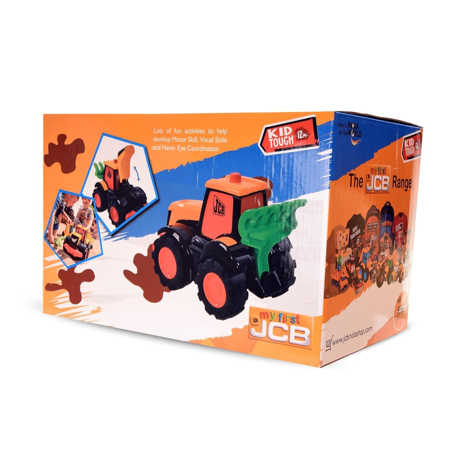 JCB Freddie Fastrac Dumptruck, Supersized Push Along Construction Toy Truck for Kids & Boys, Yellow view 7